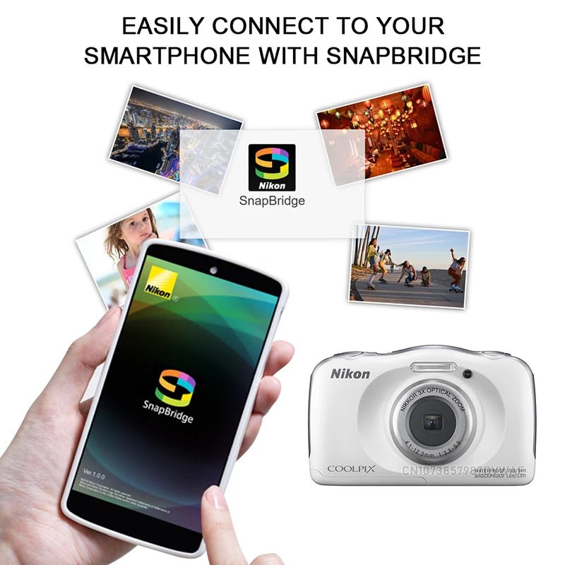 【Original】Nikon Digital Camera COOLPIX W100 2.7-inch LCD Full HD 1080P Camera Portable Digital Camera
