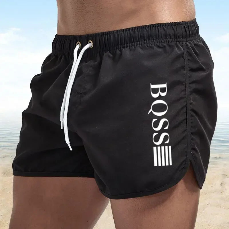 Summer Shorts Men Fast Drying Swim Shorts Breathable Net Fast Drying Surf Beach Pants Men's Fitness Pants Elastic Waist Shorts M