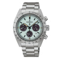 SEIKO SSC965P1 Prospex Men's Solar Chronograph Watch 39mm Mint Green Dial Steel Bracelet 100m Waterproof Sapphire