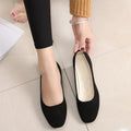 Women Suede Loafers Flat Heel Shallow Female Shoes Spring Summer Square Toe Basic Concise Women Pumps Size 36-43