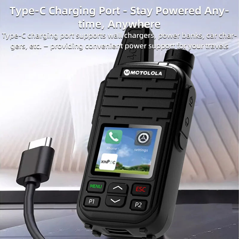 MOTOLOLA SIM card lifetime free 4G global high-definition sound quality walkie talkie supports Bluetooth WiFi POC two-way radio