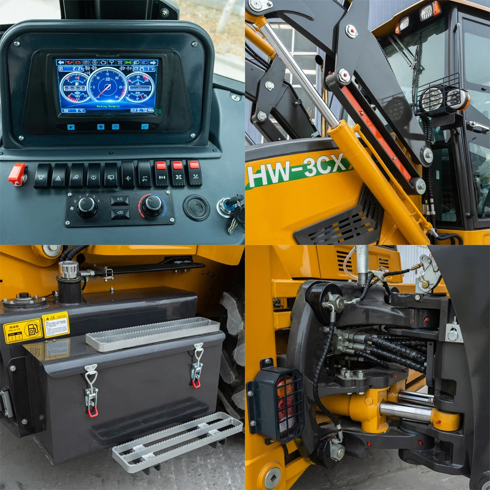 New 7.8 Ton Excavator Loader 4x4 Backhoe Loader Multi-Purpose 4WD All-Terrain Diesel Agricultural Tractor Construction Machinery