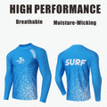 MALFC Long Sleeve T-shirt Swimwear Rash guard for men Surfing Clothes Swimsuit Surf Wear UPF 40 Water Sport