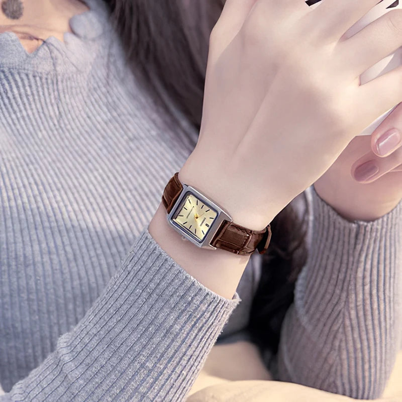 Casio Watch Women Leather Square Dial Female Quartz Clock Relogio Mulher LTP-V007L/9E/B