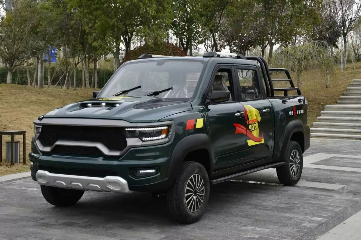 High-quality new pickup trucks for transporting camping gear and off-road trips