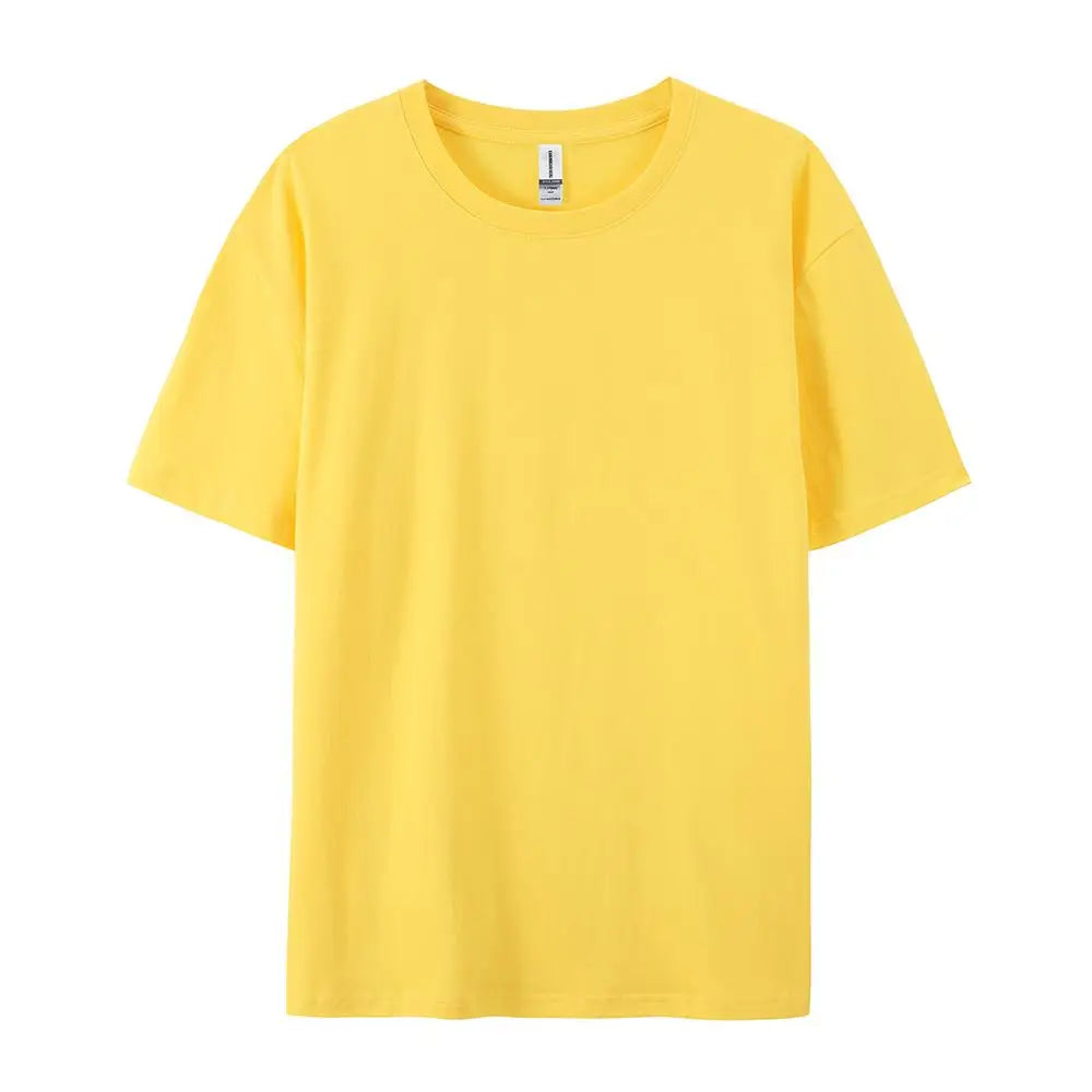 100% Cotton Solid T-Shirts Men & Women Short Sleeve Fashion Brand Trend Casual Soft Clothing Tees - Pack of 6 | Summer Tops