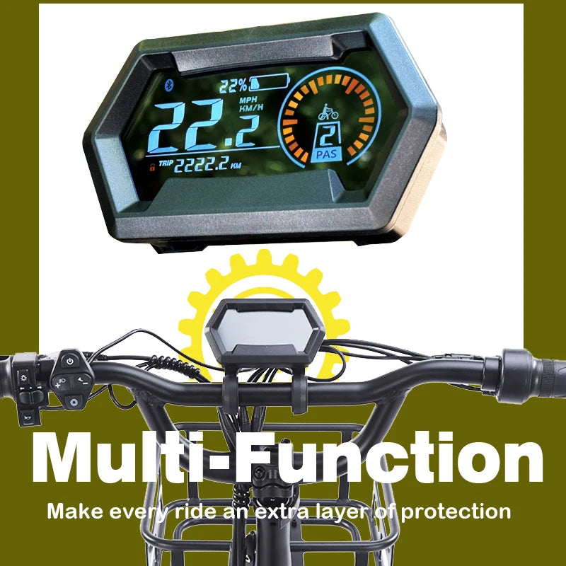 Lightweight Foldable Electric Bike Mountain For Adults 3 Wheels Mini Electric Cargo Tricycle For Lithium Battery Waterproof