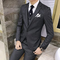 Elegant Man Suit (Blazer+ Vest + Pants) Men's Fashion Business Korean Version Slim-fit Wedding Professional Gentleman Suit S-6XL