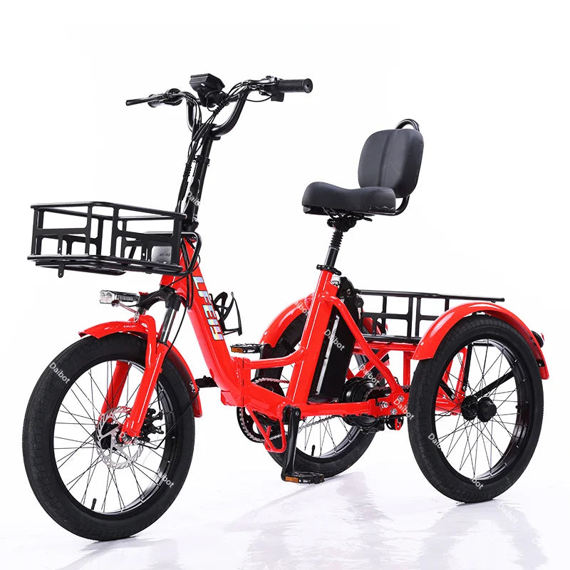 Lightweight Foldable Electric Bike Mountain For Adults 3 Wheels Mini Electric Cargo Tricycle For Lithium Battery Waterproof