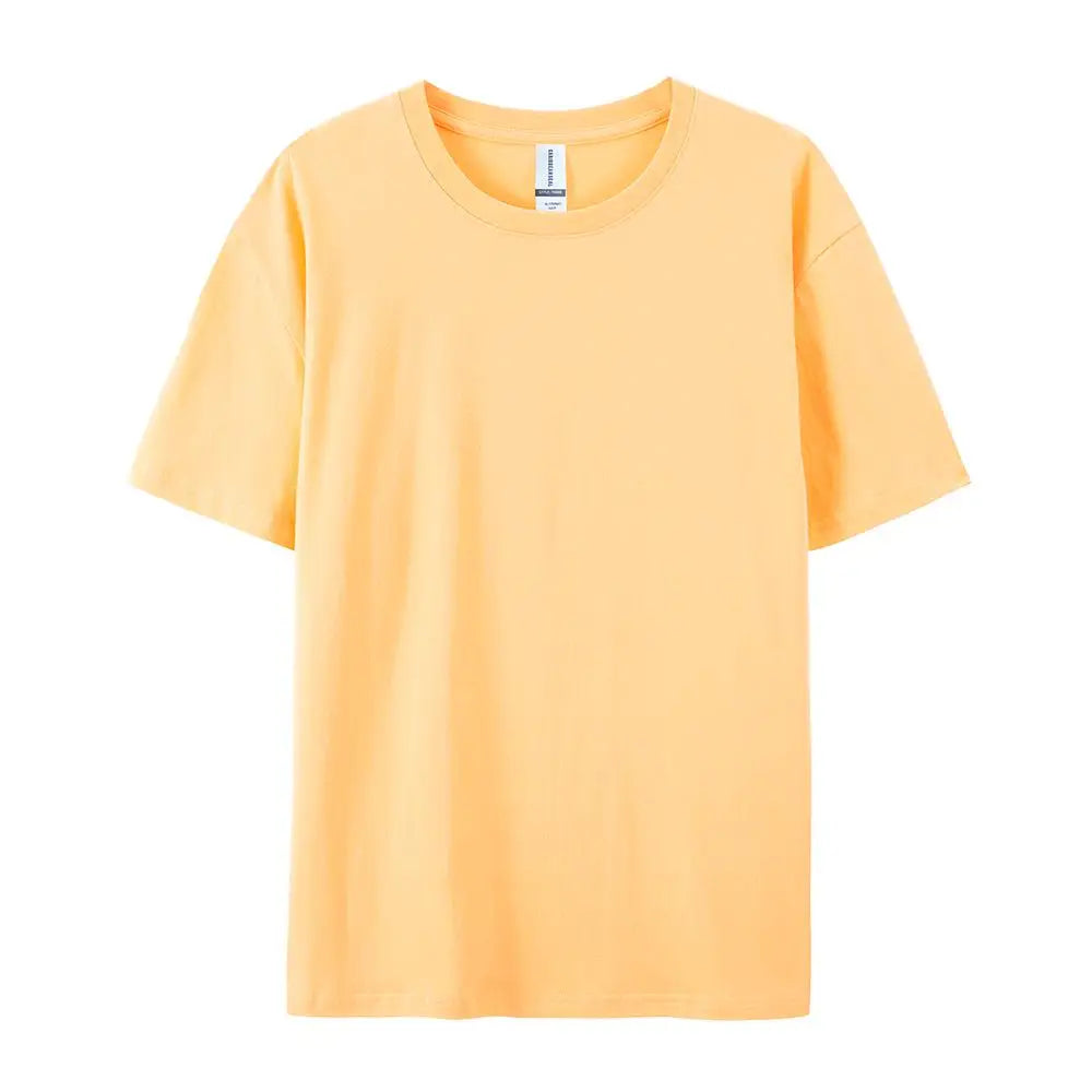 100% Cotton Solid T-Shirts Men & Women Short Sleeve Fashion Brand Trend Casual Soft Clothing Tees - Pack of 6 | Summer Tops