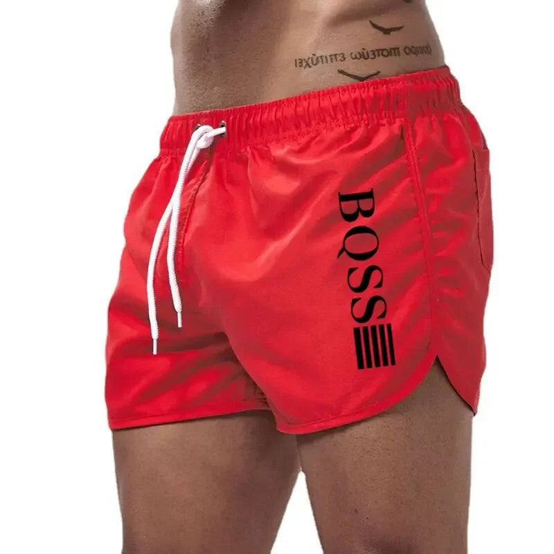 Summer Shorts Men Fast Drying Swim Shorts Breathable Net Fast Drying Surf Beach Pants Men's Fitness Pants Elastic Waist Shorts M