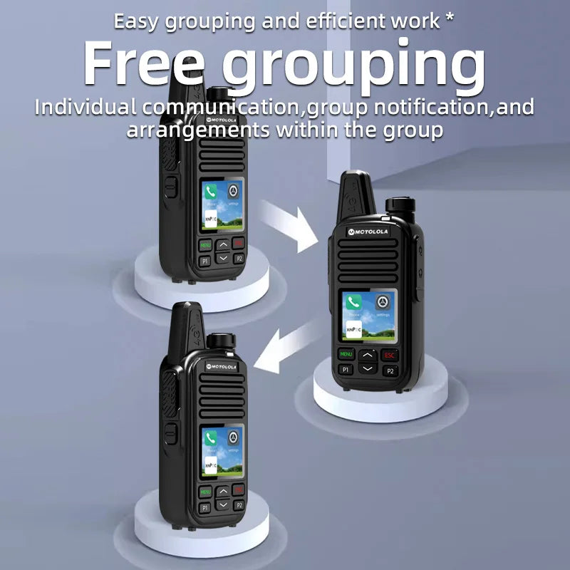 MOTOLOLA SIM Card Lifetime Free Service Supports WiFi Bluetooth 2G 4G and Unlimited Range Voice Communication Poc Radio Walkie