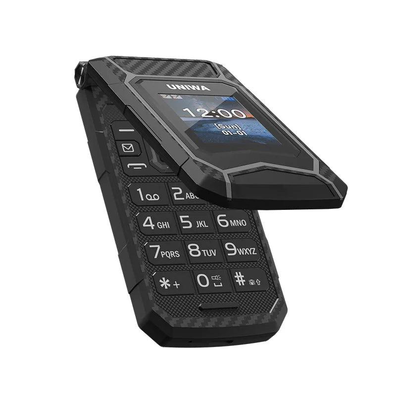 UNIWA X29 GSM Flip Phone 2.8 Inch Double Screen Dual SIM Big Font Big Button For Senior 2000mAh Wireless Radio  Russian Keyboard