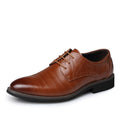 Mens Fashion Black Leather Shoes Autumn British Style Formal Business Footwear Low Top Commute Style Dress Shoes For Suits