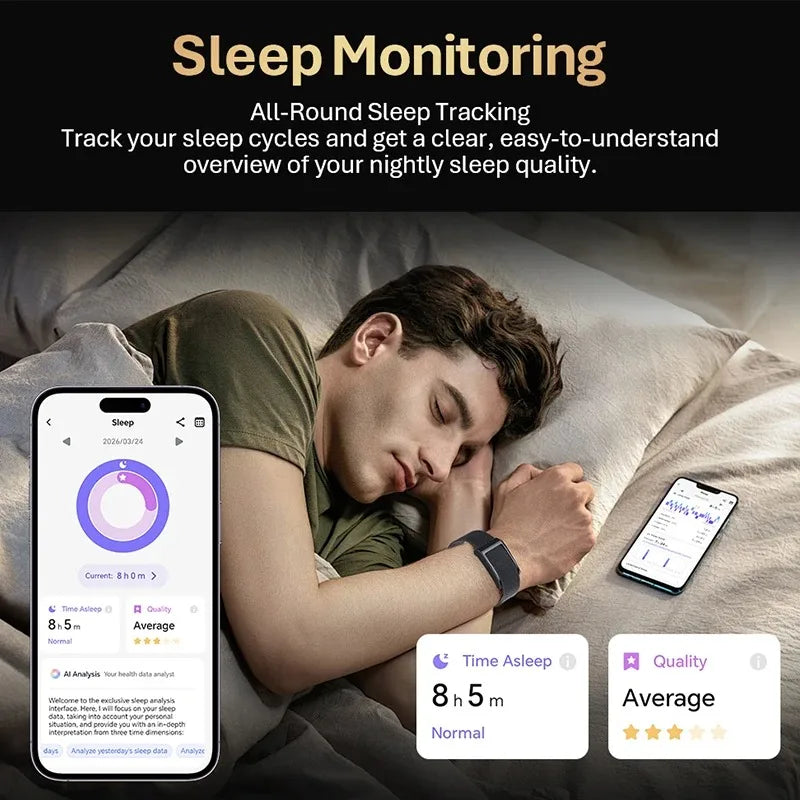 VIGOR GPS NO Screen Smartwatch Man Woman SOS Real-time Location Fitness Tracker Heart Rate Blood Pressue 2026 New Bracelet