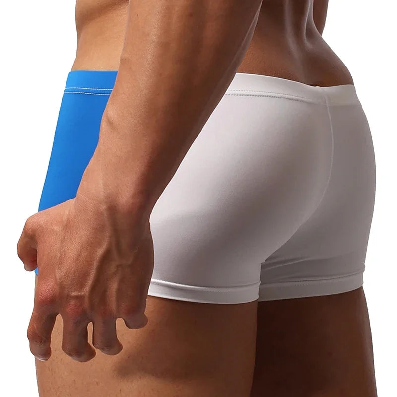 Fashion Swimwear Men Breathable Swimsuits Swim Trunks Boxer Soft Swim Suits Beach Shorts
