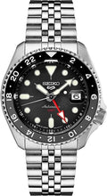 SEIKO 5 Sports SSK001 GMT Automatic Watch 42.5mm Black Dial Two-Tone Bezel Steel Jubilee Bracelet 100M WR LumiBrite 4R34 Caliber