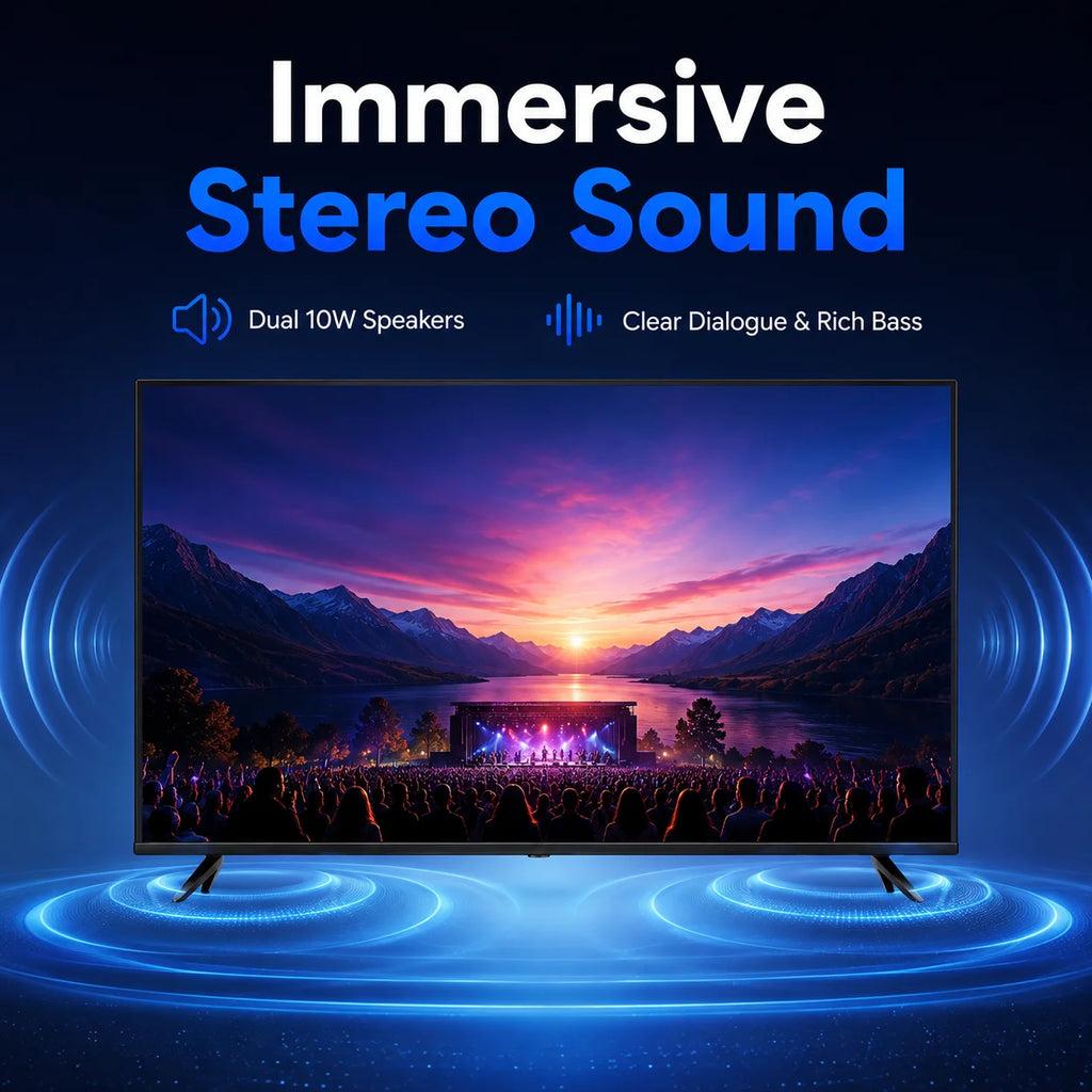 50 Inch Android Smart TV Full HD 1080P LED Television WiFi Screen Mirroring Slim Frame HDMI Home Hotel TV