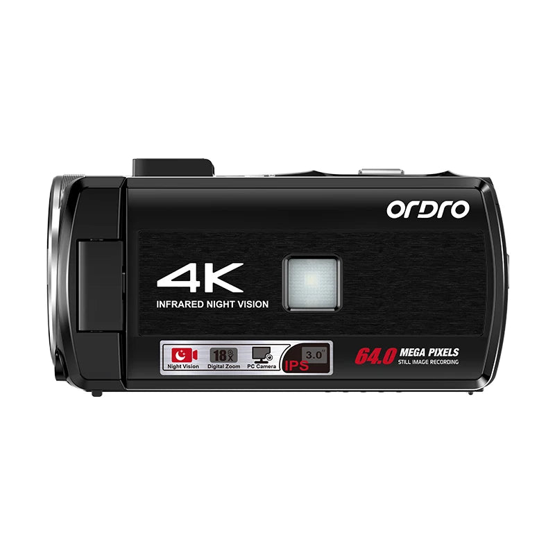 ORDRO Z36 4K 18X Digital Zoom Video Camcorder with IR Night Vision 64M Vintage Style Vlog Camera