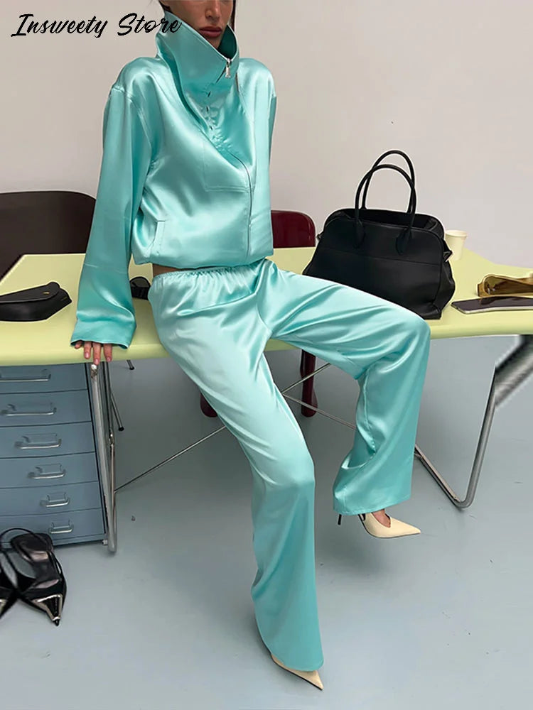 Fashion Solid Shorts Two-Piece Set Women Lapel Full Sleeve Jacket Ruffle Hem Short Pants 2026 Autumn New Lady Casual Streetwear