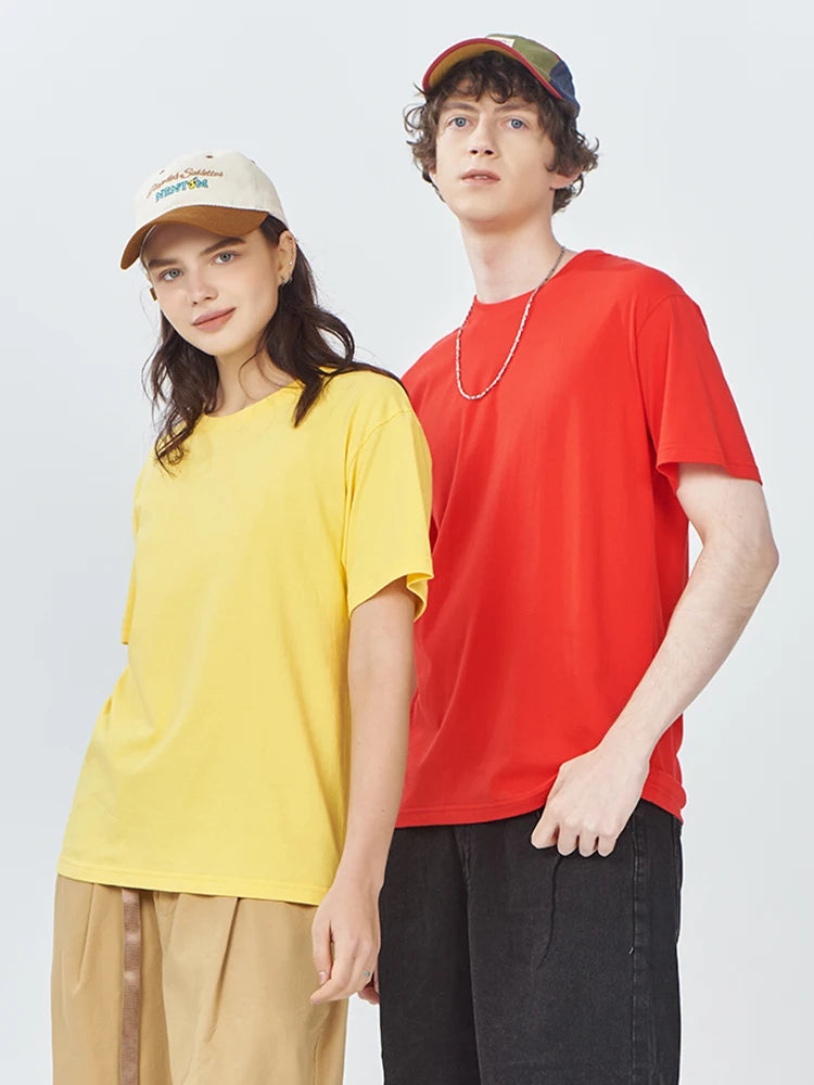 100% Cotton Solid T-Shirts Men & Women Short Sleeve Fashion Brand Trend Casual Soft Clothing Tees - Pack of 6 | Summer Tops