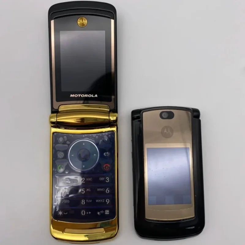 Motorola V8 (512M) 2G classic nostalgic ultra-thin clamshell business backup button phone for the elderly