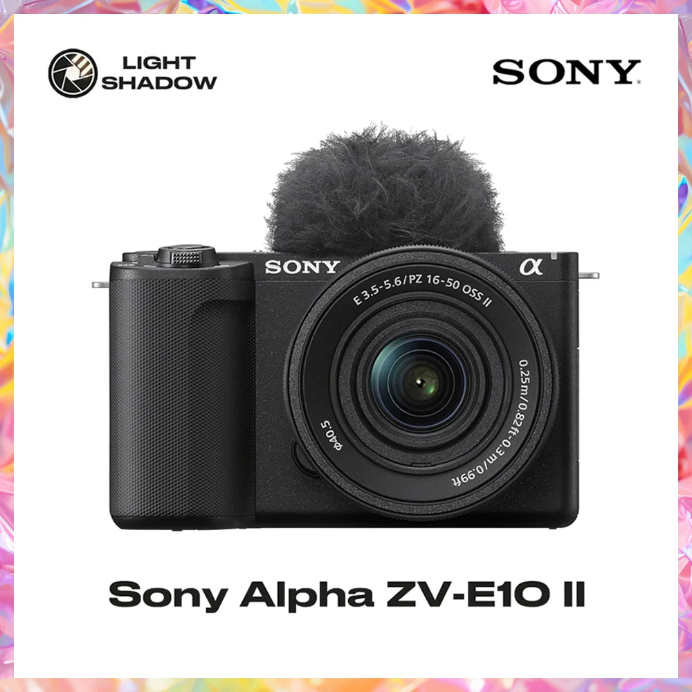 Sony Alpha ZV-E10 II - APS-C Interchangeable Lens Mirrorless Content Creators’ Camera - Black - with Lens