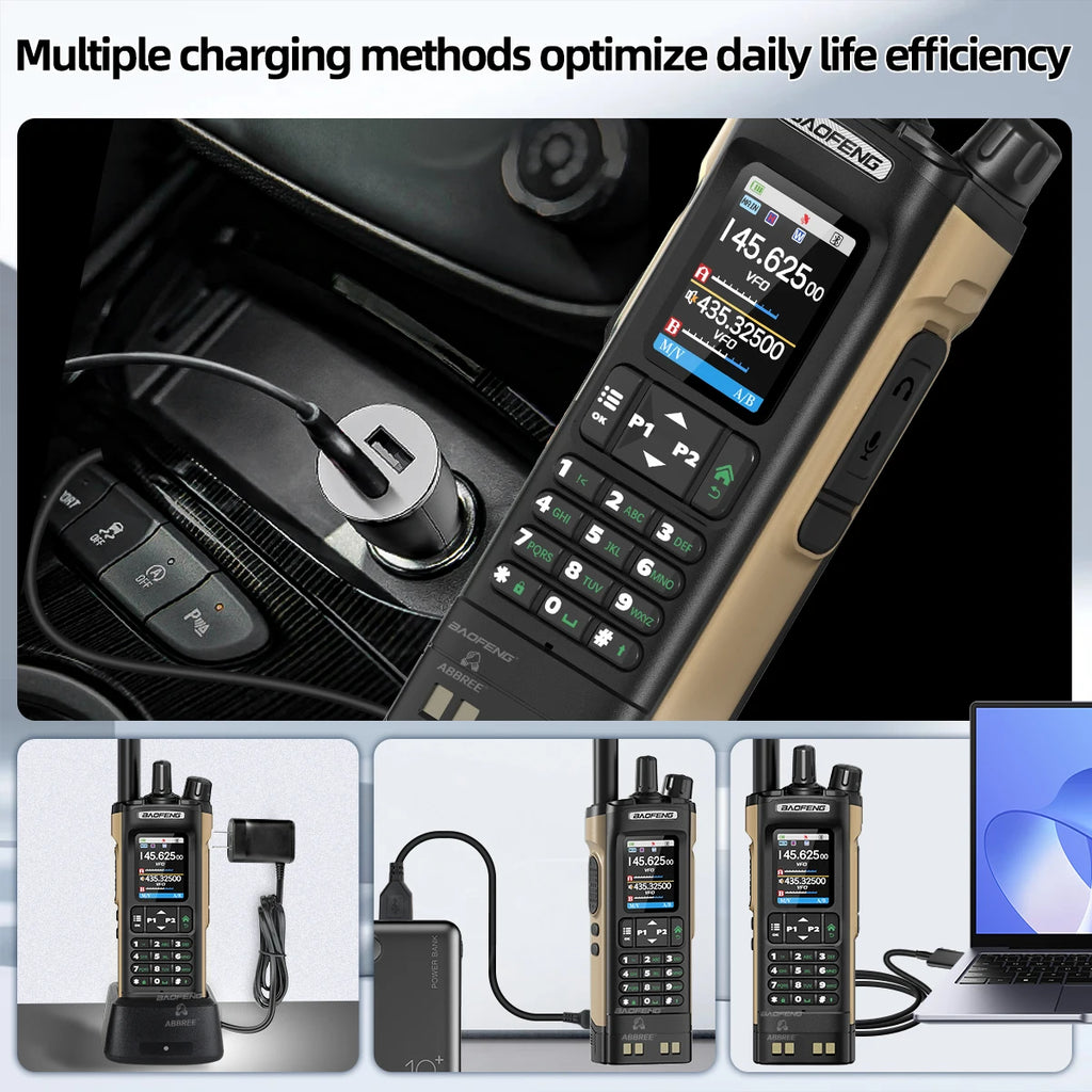 BAOFENG UV-32 GPS Air Band Walkie Talkie Long Range 10W Multi Band Bluetooth Programming Wireless Copy Frequency Two Way Radio