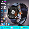 New 4G 5G Full Netcom Smartwatch 2.4 inch Amoled Screen Insert Sim Card GPS WIFI 190° Rotating Camera Game Android Smart Watch