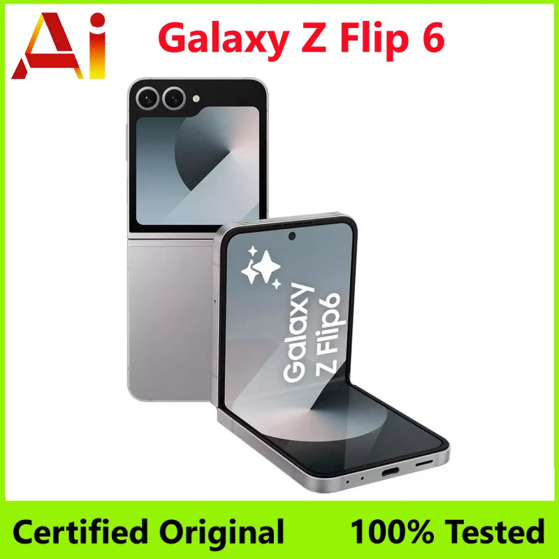 Samsung Galaxy Z Flip 6 5G F741B F741U1 F741N 256/512GB ROM 12GB RAM 6.7" NFC Snapdragon Foldable Original Unlocked Cell Phone