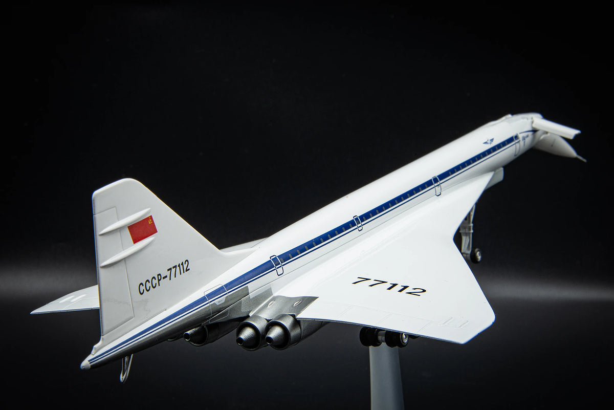 Herpa Tupolev TU-144D Aeroflot CCCP-77112 1:200 Diecast Supersonic Aircraft Model Metal Collectible