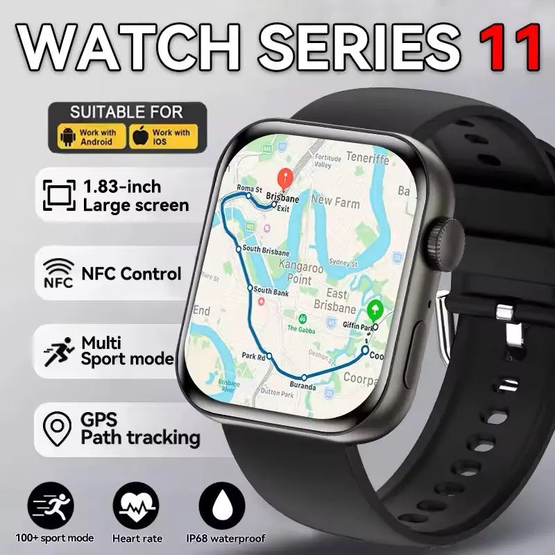 Original 2026 For Apple Watch 10 Smart Watch Men Body Temperature Bluetooth Call NFC GPS Sports Women DT SmartWatch X for Apple