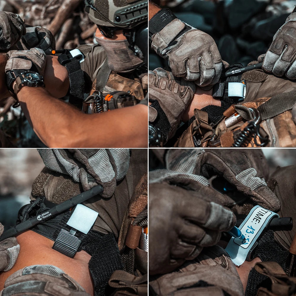 10 of 12 Essential CBRN Survival Items - MUST HAVE: IFAK Refill Supplies, Rhino Rescue Trauma Kit, Combat Survival Gear Medical Kit, Tactical for Emergency First Aid
