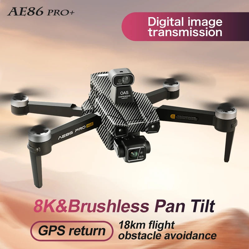 NEW Drone 8KM Long Range 8K HD Camera GPS Return 5G Transmission 360° Laser Obstacle Avoidance Brushless RC Quadcopter Gift