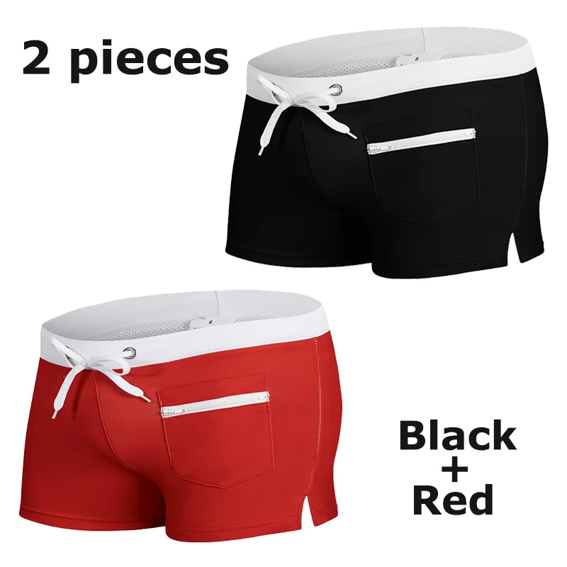 Men's Summer Swim Trunks with Mesh Liner Zipper Pocket Stretchy Comfy Quick Dry Swimming Shorts Bathing Suit Swimsuit Swimwear