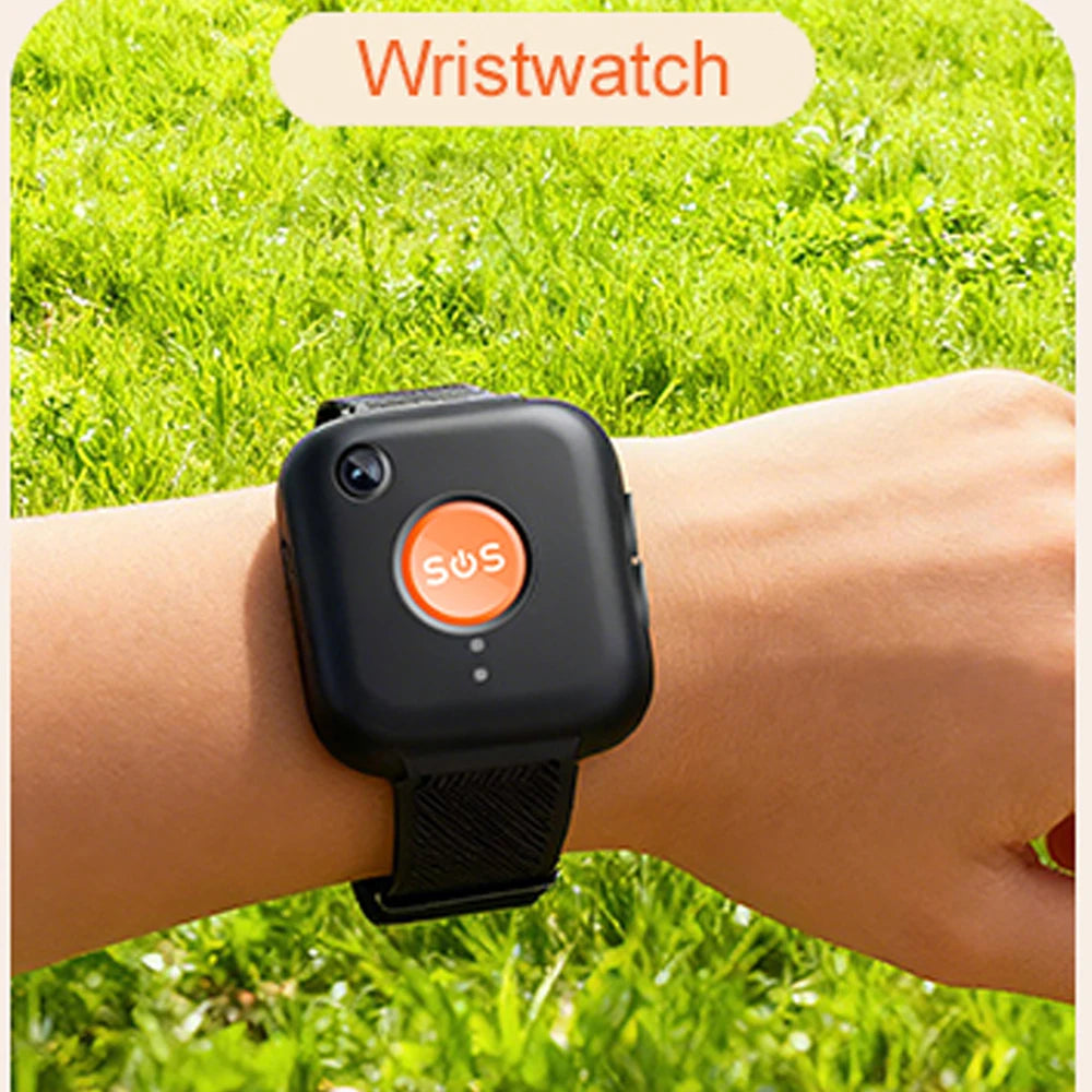 2026 Elderly or Kids 4G GPS Tracking Watch V28C Waterproof IP67 SOS Help Tracker Device HD Camera Call Health Management Locator