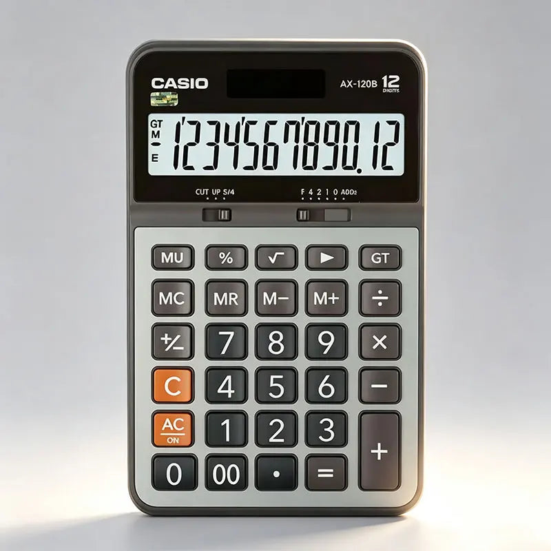 Casio DS-2B/AX-12B/AX-120B High-end business calculator - black matte finish - office computer for corporate executives