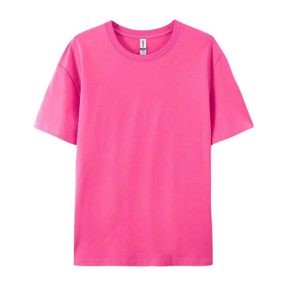 100% Cotton Solid T-Shirts Men & Women Short Sleeve Fashion Brand Trend Casual Soft Clothing Tees - Pack of 6 | Summer Tops