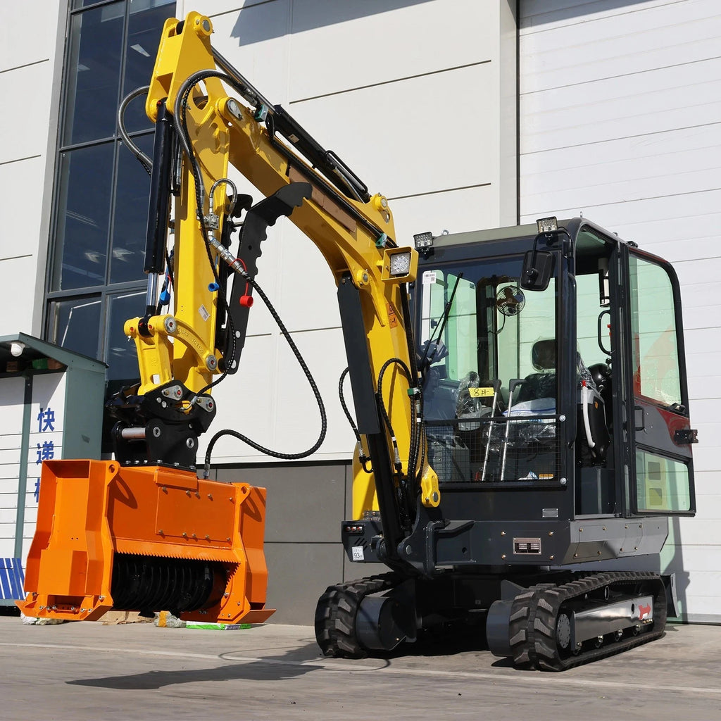 3.5 Ton Mini Excavator With Kubota Engine, Air-Conditioned Cab, Euro5 CE Small Digger Customizable Attachments Free Shipping