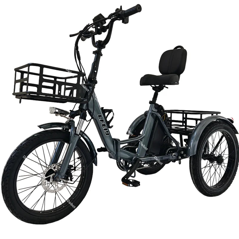 Lightweight Foldable Electric Bike Mountain For Adults 3 Wheels Mini Electric Cargo Tricycle For Lithium Battery Waterproof