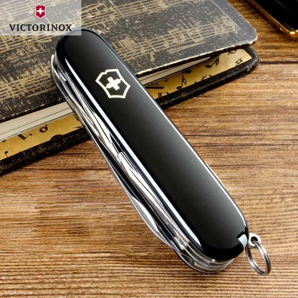 victorinox saber 91MM black hunter 1.3713.3 multifunctional folding knife sergeant sword