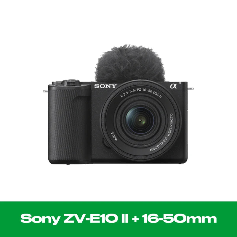 Sony Alpha ZV-E10 II - APS-C Interchangeable Lens Mirrorless Content Creators’ Camera - Black - with Lens