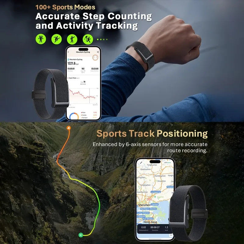 VIGOR GPS NO Screen Smartwatch Man Woman SOS Real-time Location Fitness Tracker Heart Rate Blood Pressue 2026 New Bracelet