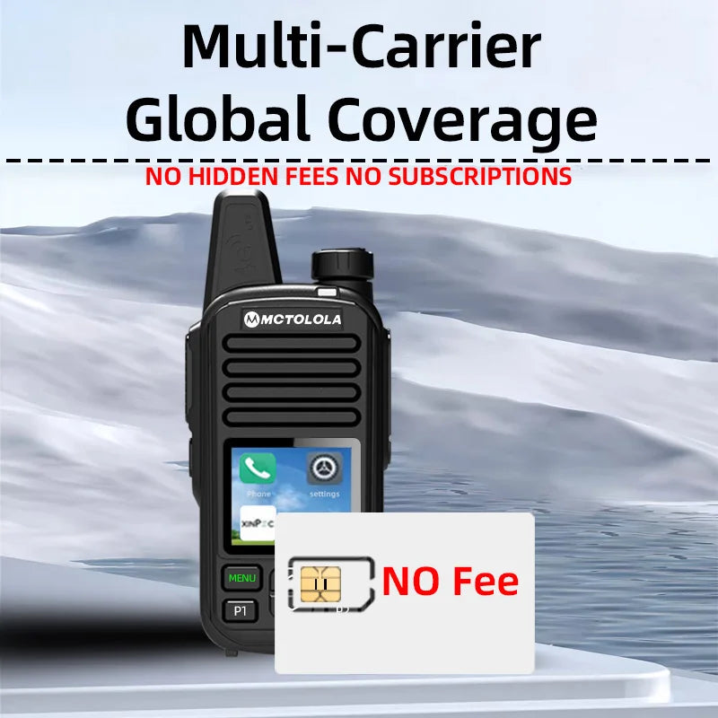 MOTOLOLA 4G SIM card lifetime free 2PCShandheld walkie talkie 5000 kilometers coverage two-way radio equipment supports Bluetoot