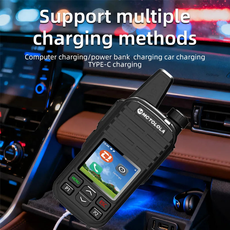 MOTOLOLA Zello 2G 3G 4G POC Wireless Remote Control Walkie Talkie Android 8.1 Bluetooth Global PTT WiFi Global Coverage 5000km