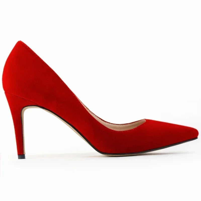 High Heels Classic Pumps Women's Stilettos Sexy Ponited Toes Fashion Office Party Red Wedding Female Comfort Women Party Shoes