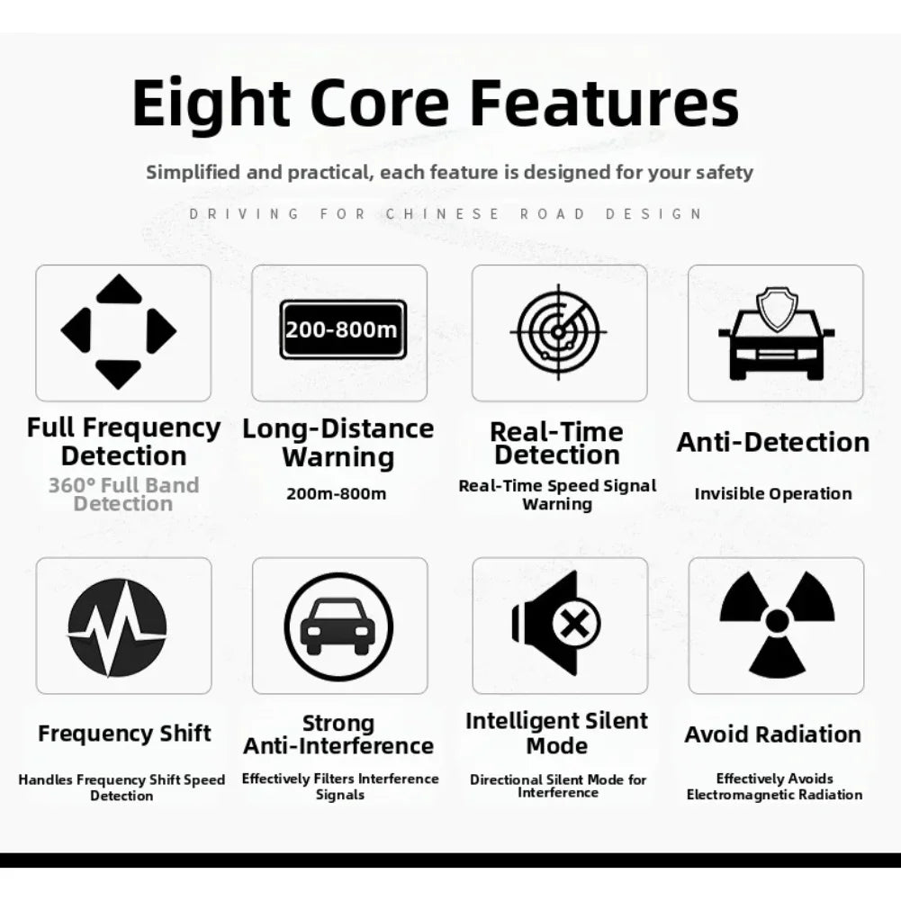 best worldwide Warning Device for universal cars with Full frequency reception  X.K.KA.CT etc. English/Russian version Optional