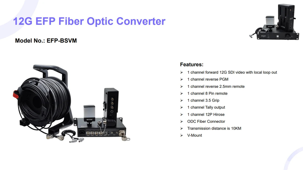 4K EFP To Fiber Camera Systems For Live Event, ENG, ESP with CCU
