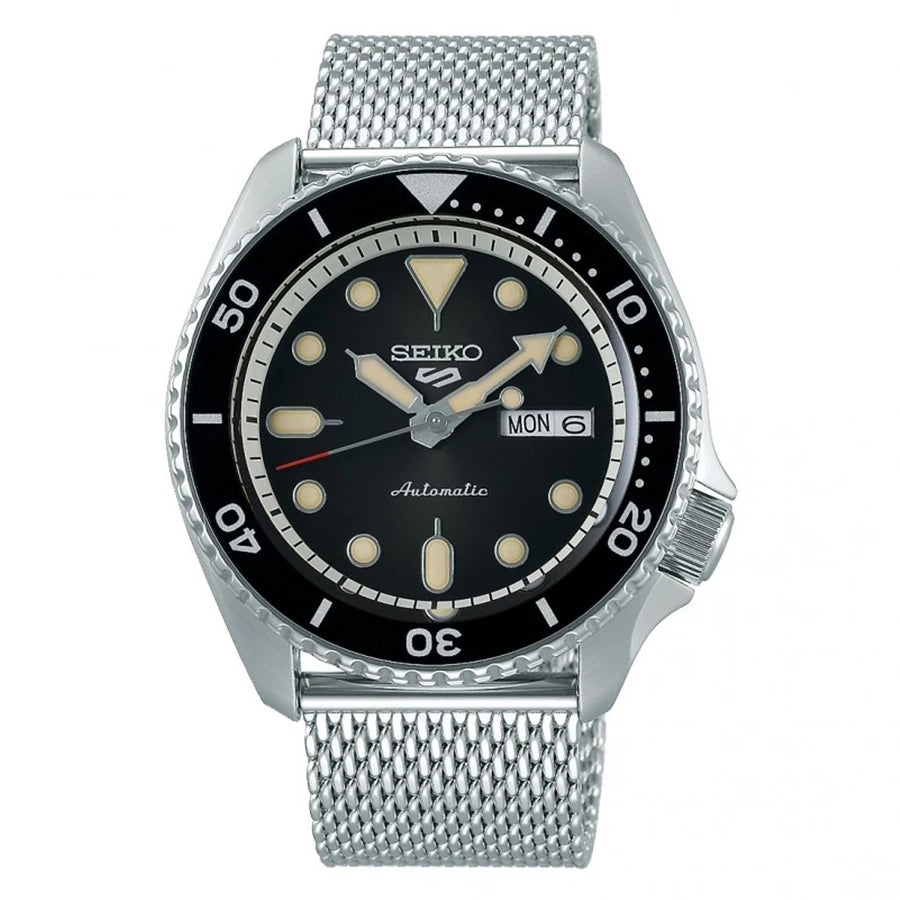SEIKO SRPD73K1 Men's Automatic Diver Sports Watch 42.5mm Black Dial Steel Bracelet 100m Waterproof Luminous Bezel 4R36 Movement