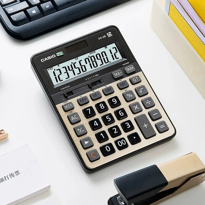 Casio DS-2B/AX-12B/AX-120B High-end business calculator - black matte finish - office computer for corporate executives
